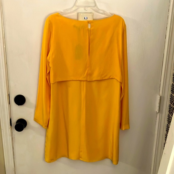 NWT Tibi Yellow Longsleeve 100% Silk Dress - Picture 2 of 13